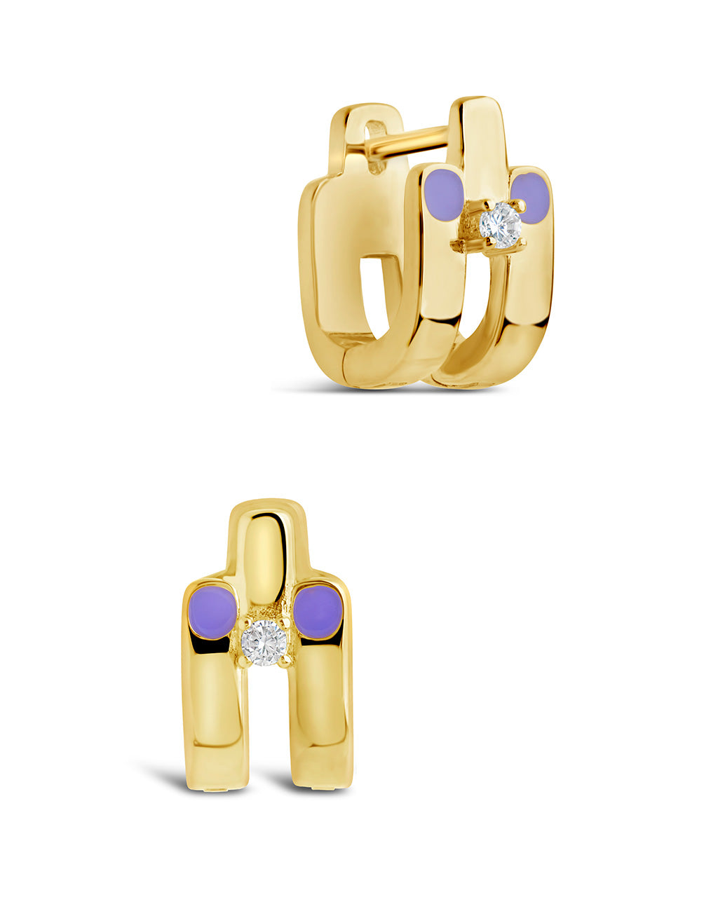 Zella Huggie Hoops Earring Sterling Forever Gold 