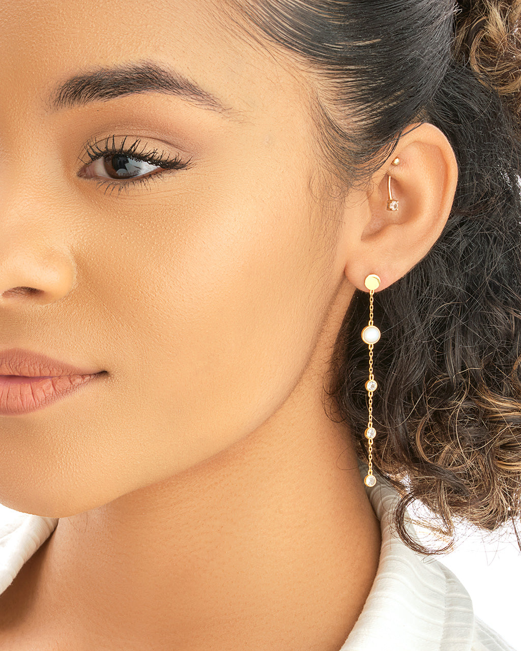 Sterling Silver CZ & Gemstone Drop Earrings Earring Sterling Forever 