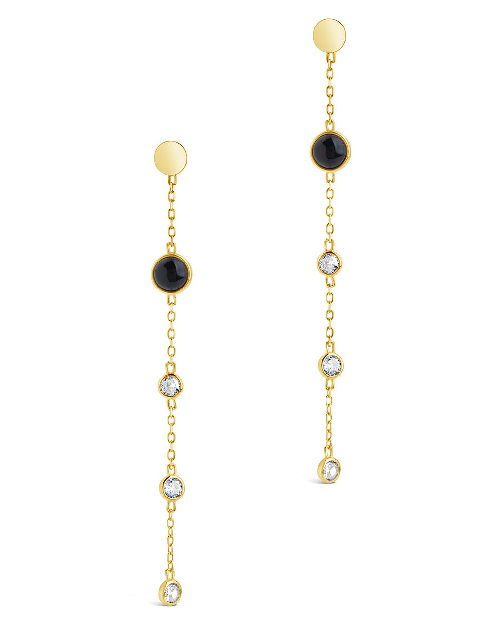 Sterling Silver CZ & Gemstone Drop Earrings Earring Sterling Forever 