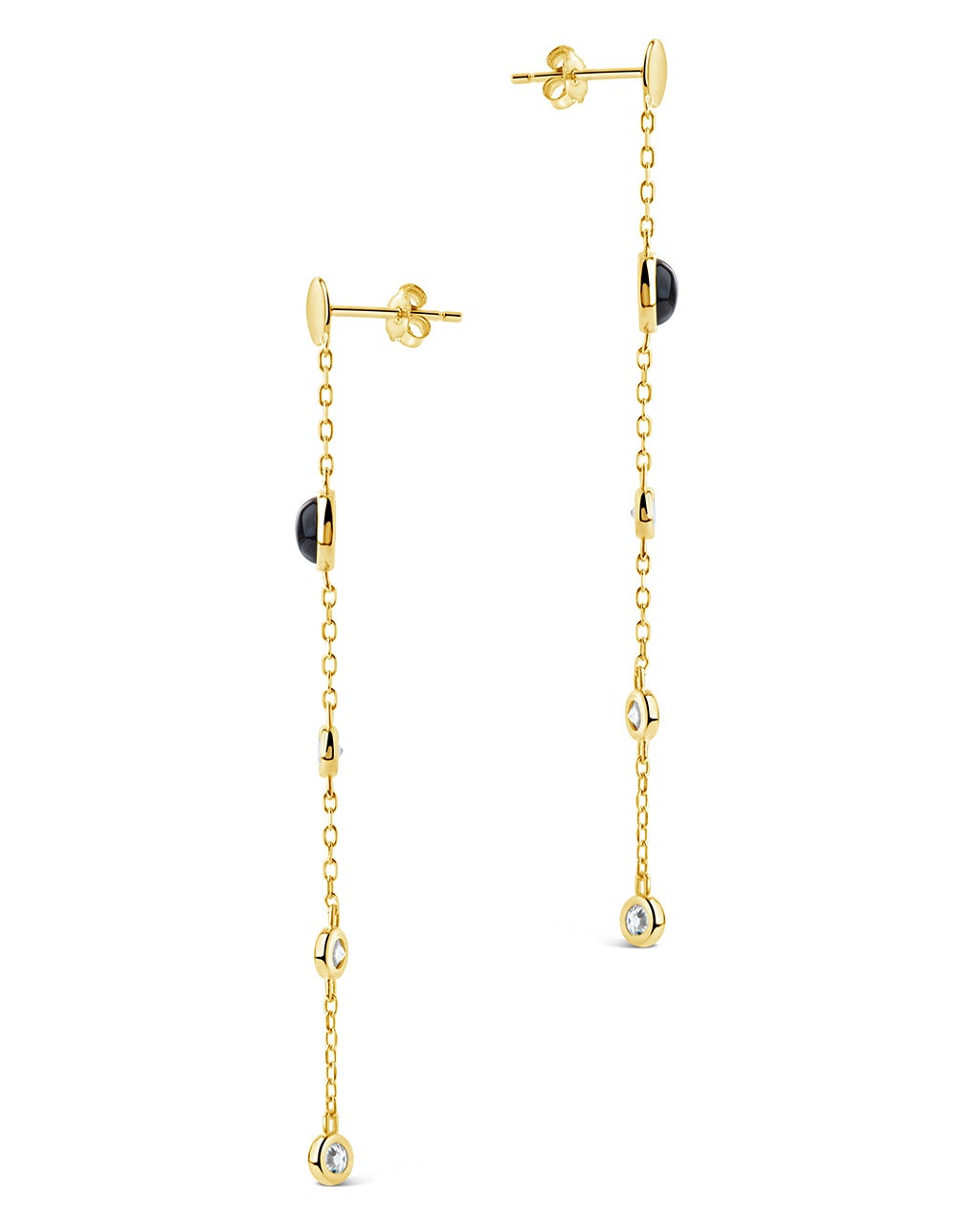 Sterling Silver CZ & Gemstone Drop Earrings Earring Sterling Forever 