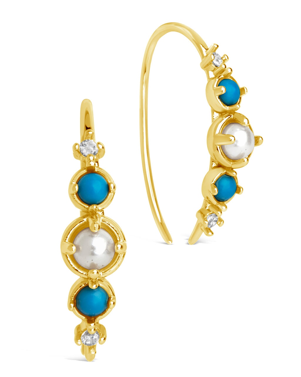 Indra Hook Earrings Earring Sterling Forever Gold 