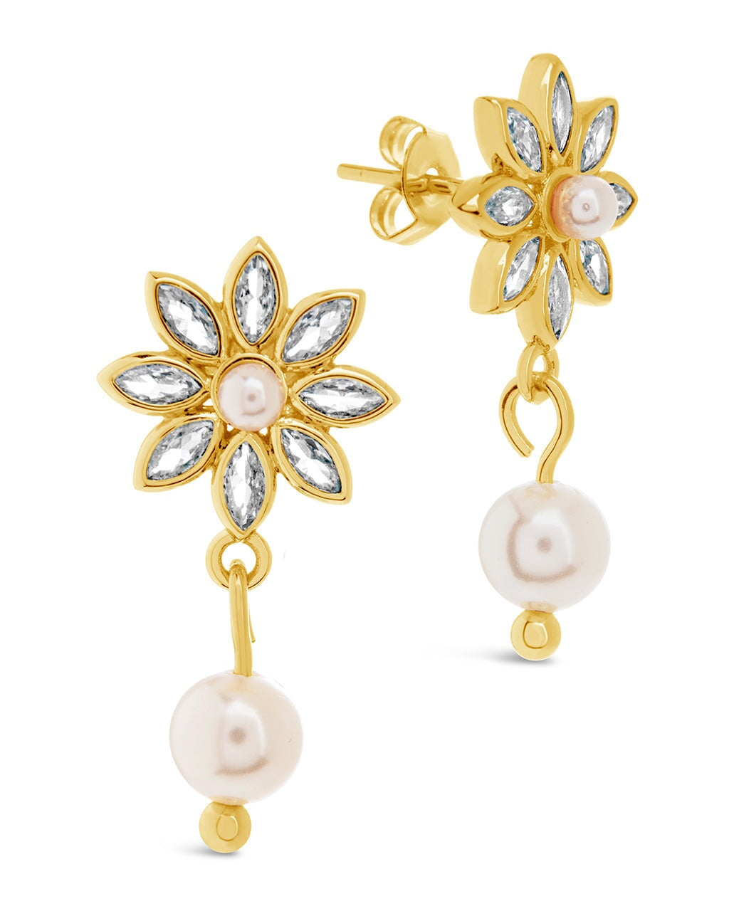 Esti Drop Studs Earring Sterling Forever Gold 