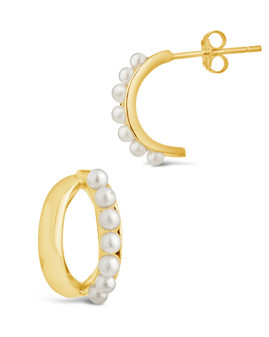 Willa Stud Hoops Earring Sterling Forever Gold 