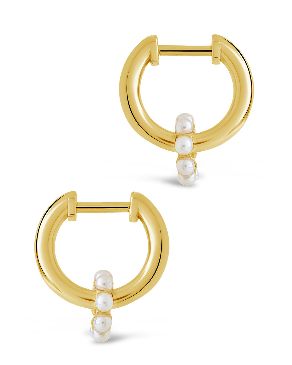 Sterling Silver Alana Pearl Hoops Earring Sterling Forever 