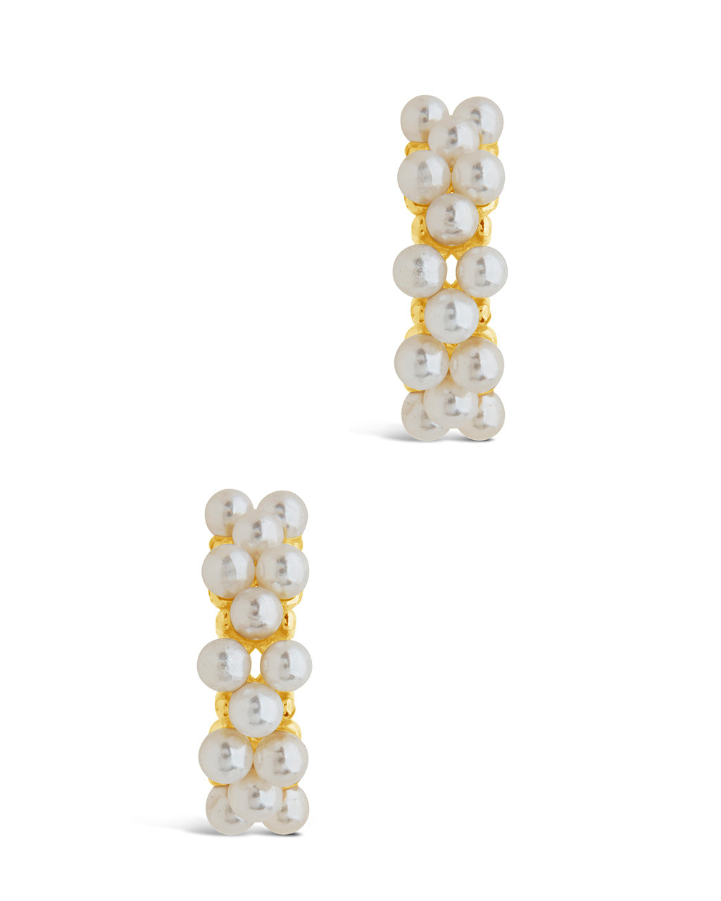 Sterling Silver Mae Pearl Hoops Earring Sterling Forever 