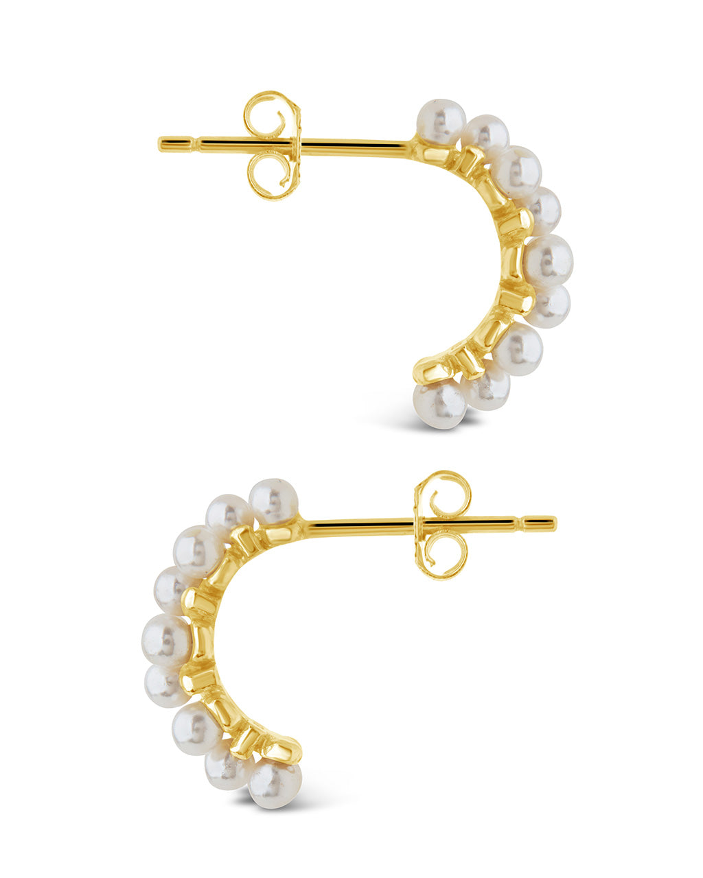 Sterling Silver Mae Pearl Hoops Earring Sterling Forever 