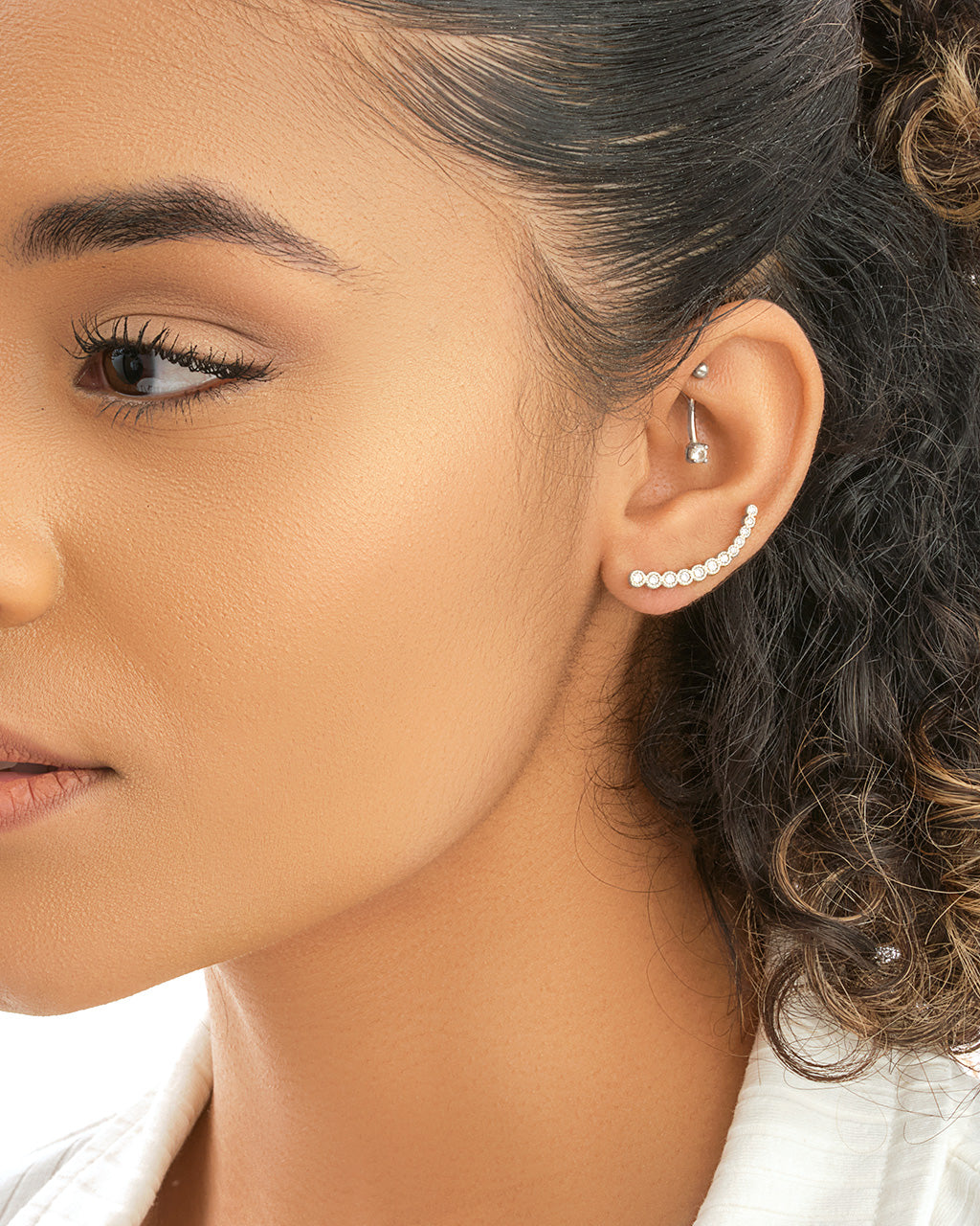 Brilliant Sphere Ear Crawlers Earring Sterling Forever 