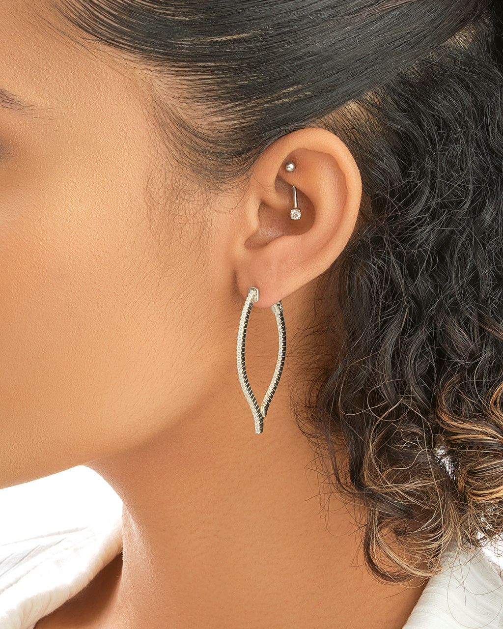 CZ Inside Out Teardrop Drop Earrings Earring Sterling Forever 