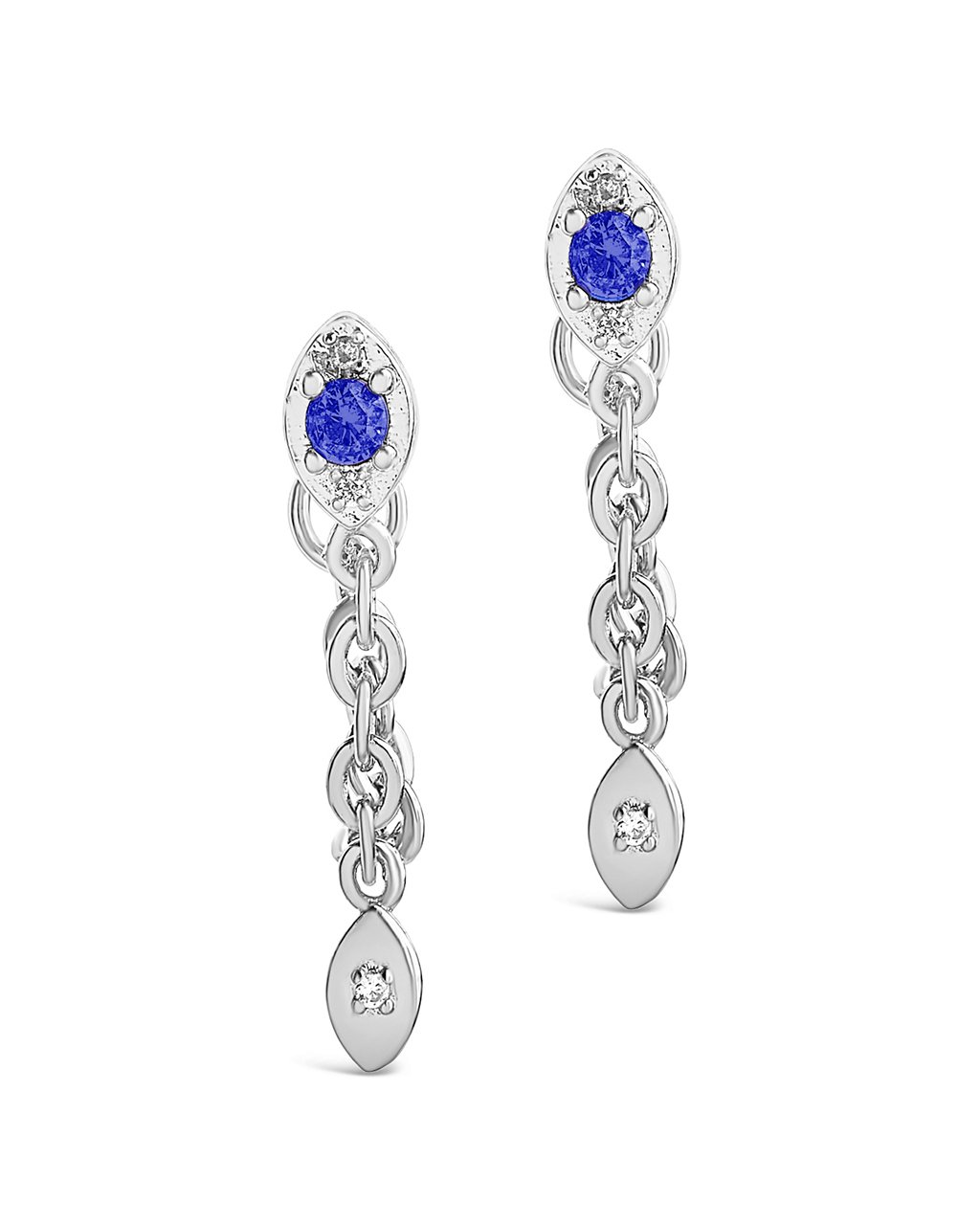 Charm and Chain Dangle Studs Earring Sterling Forever