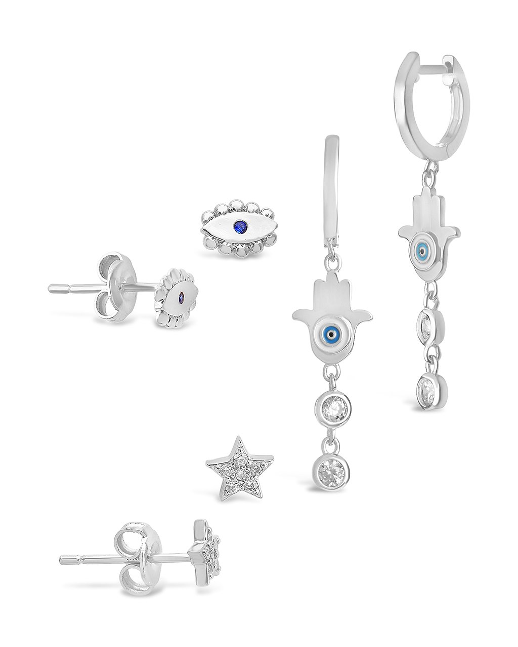 3pc Evil Eye Earring Set Earring Sterling Forever 
