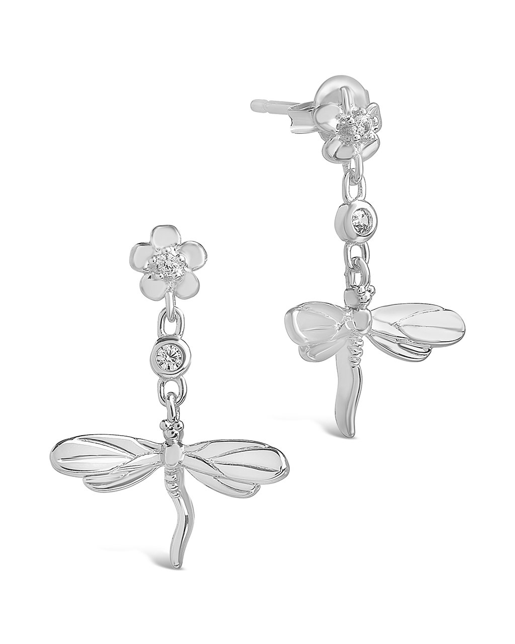 CZ Dragonfly Dangle Earrings Earring Sterling Forever 