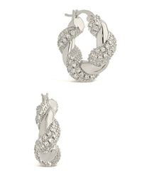 Florence Hoops Earring Sterling Forever Silver 