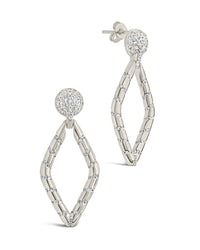 Gisele Drop Studs Earring Sterling Forever Silver 