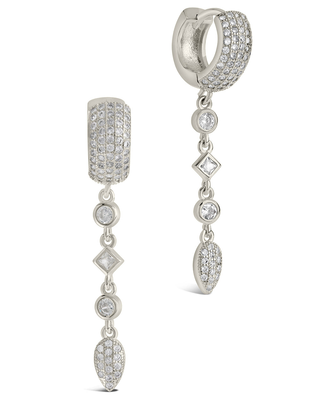 Malin Drop Hoops Earring Sterling Forever Silver 