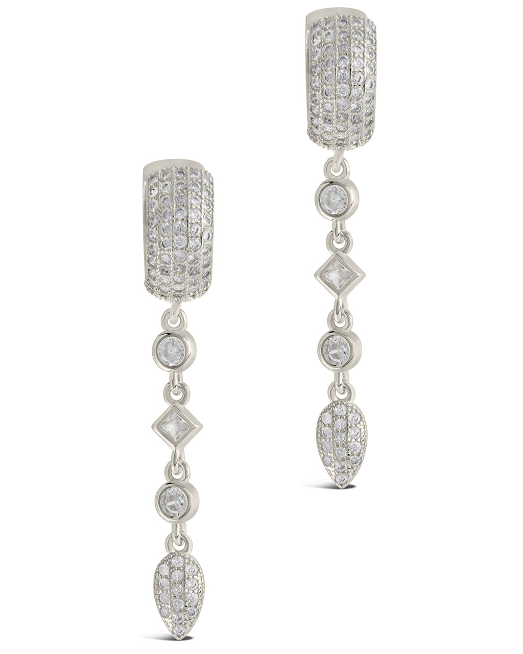 Malin Drop Hoops Earring Sterling Forever 