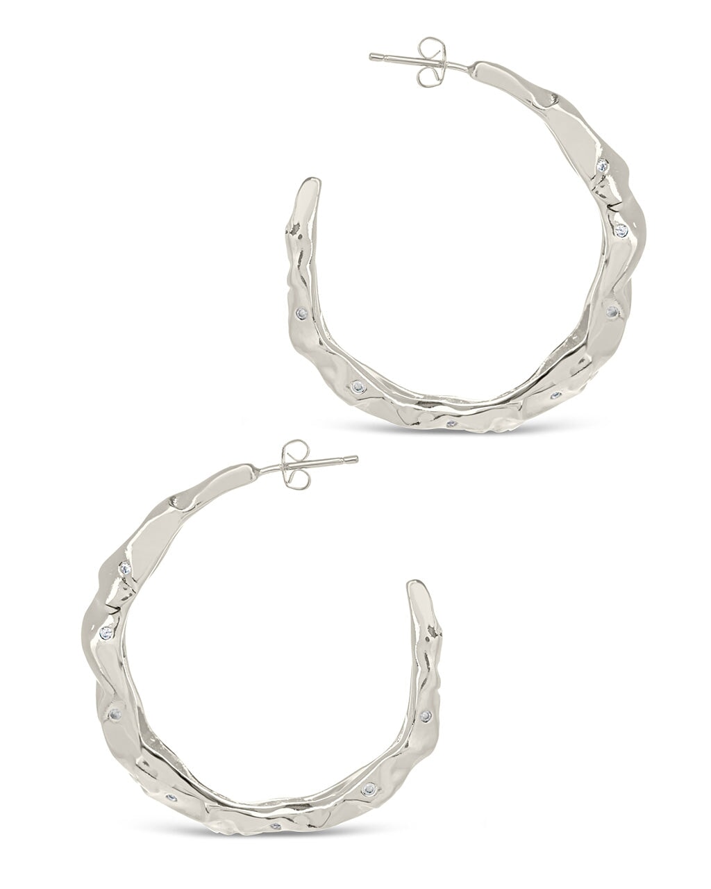 Damaris Hoops Earring Sterling Forever 