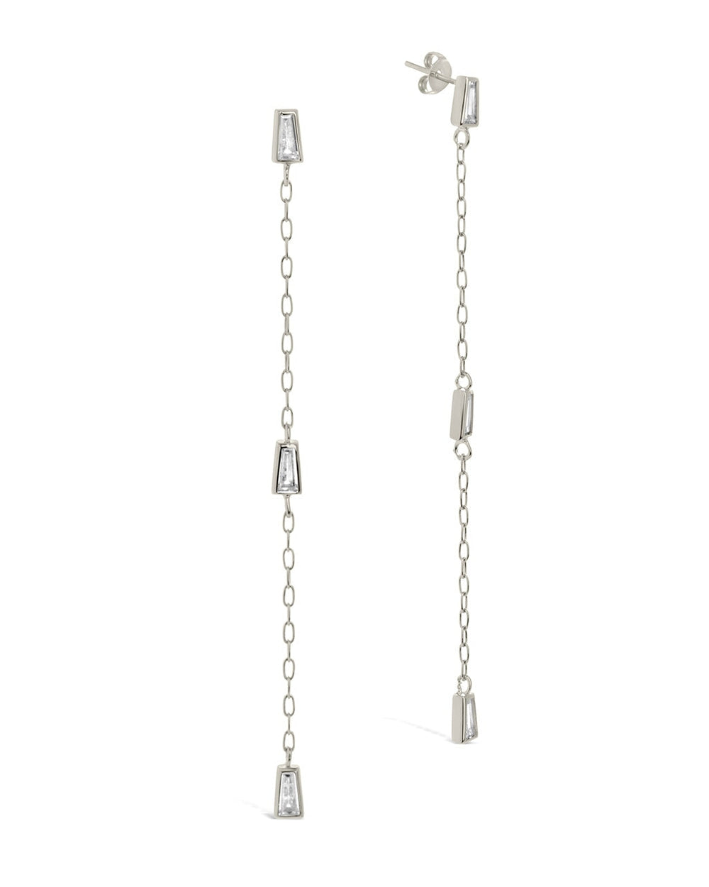 Lillian Drop Studs Earring Sterling Forever Silver 