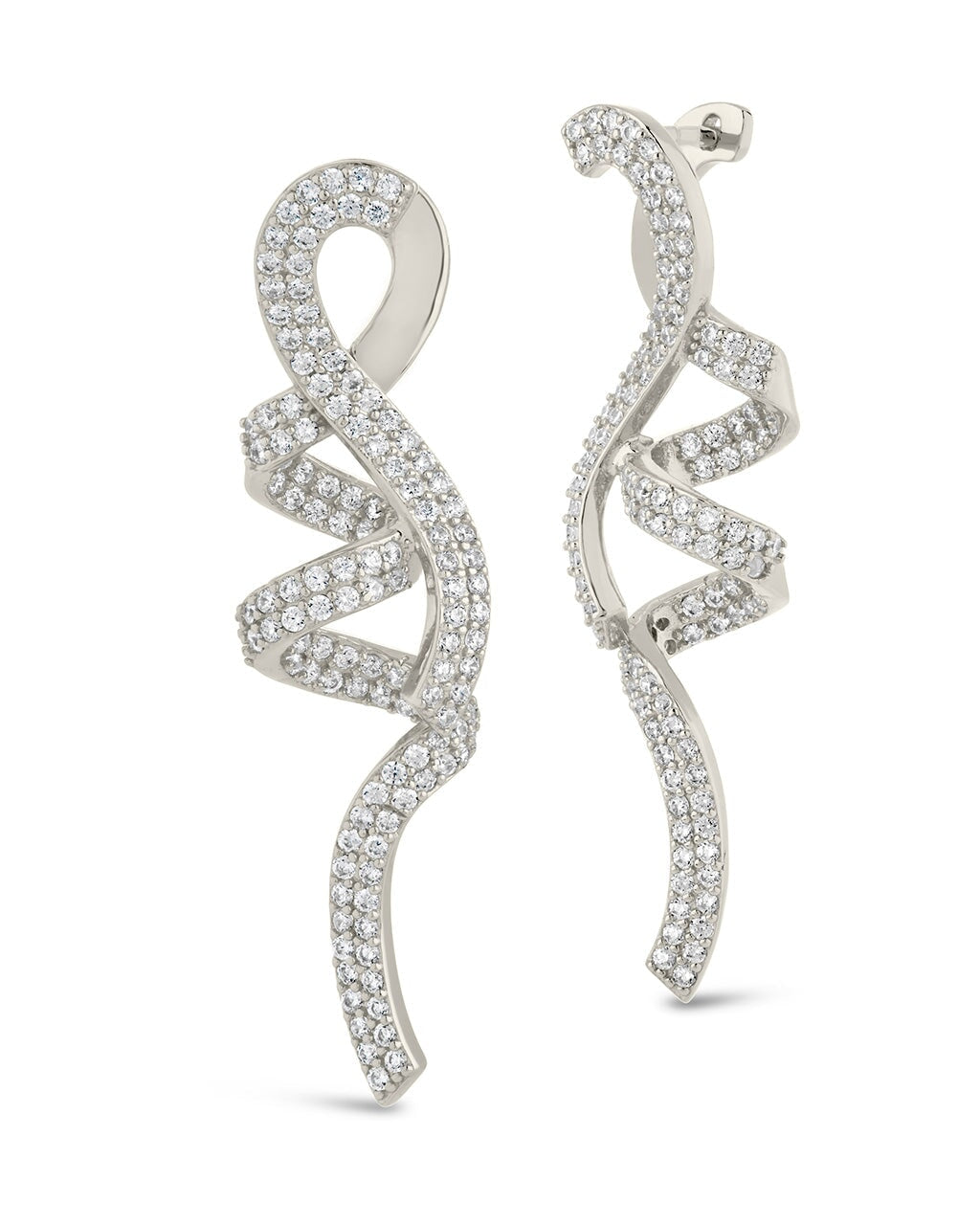 Carrie Drop Studs Earring Sterling Forever Silver 