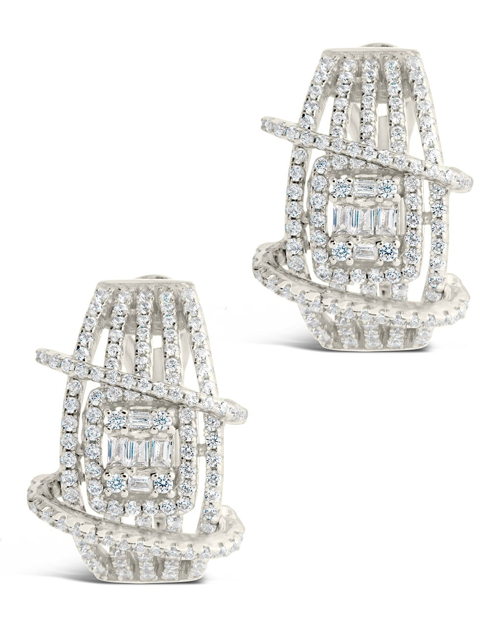 Leigh Statement Hoops Earring Sterling Forever 