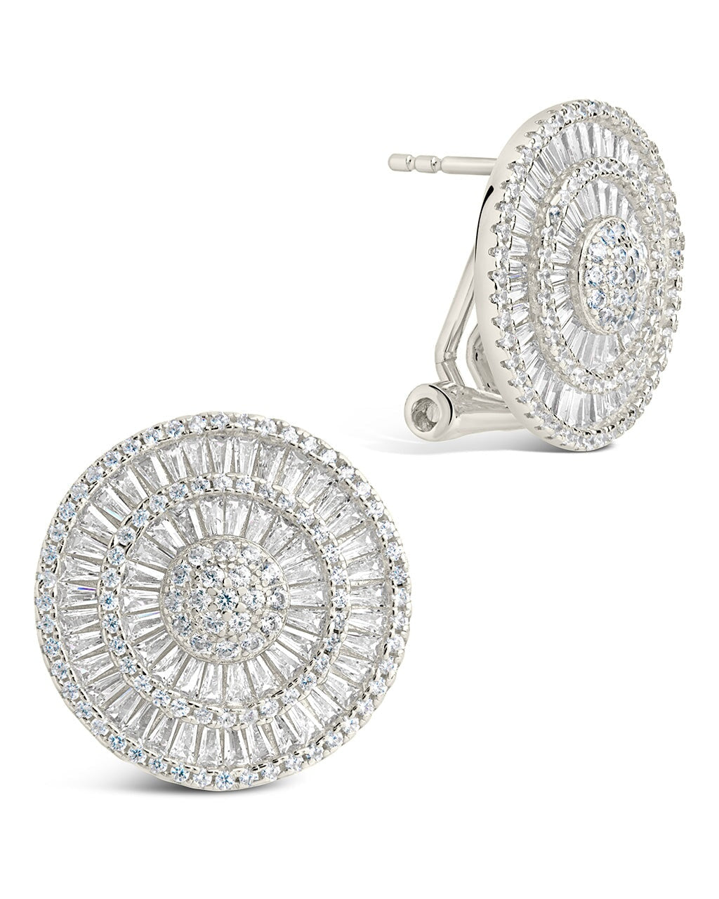 Sandy Circle Studs Earring Sterling Forever Silver 