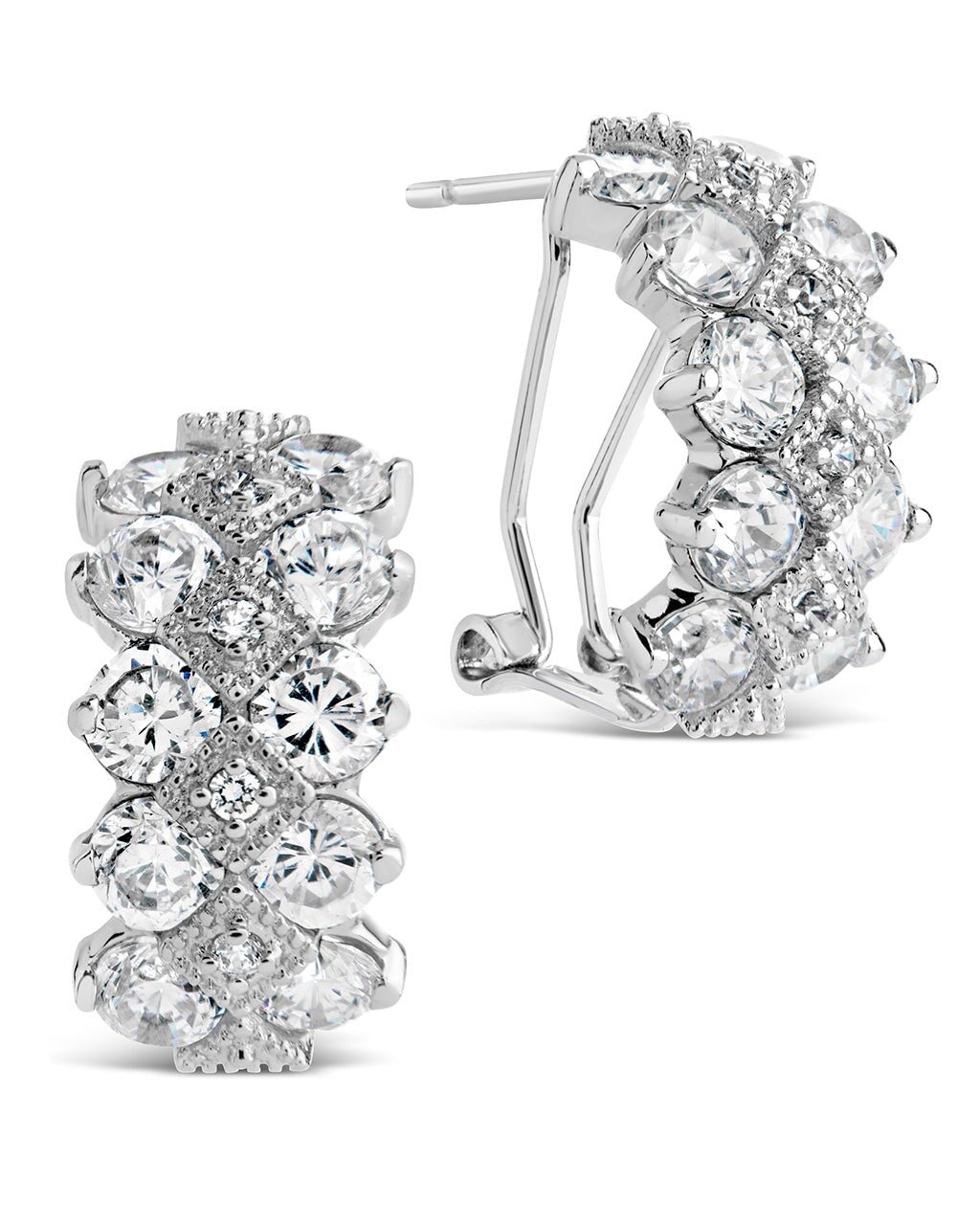 Lena CZ Hoop Earrings - Sterling Forever