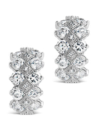 Lena CZ Hoop Earrings - Sterling Forever