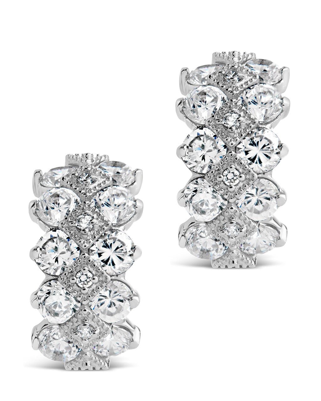 Lena CZ Hoop Earrings - Sterling Forever
