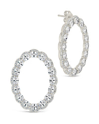 Rosario Statement Studs Earring Sterling Forever Silver 