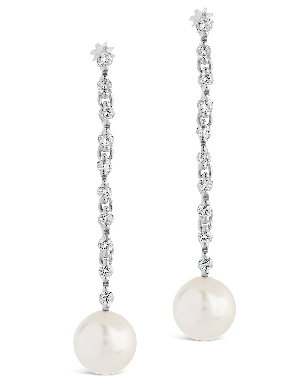 Blake Pearl Drop Stud Earrings - Sterling Forever
