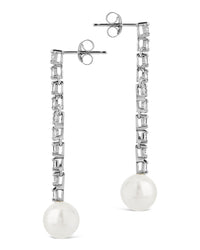 Blake Pearl Drop Stud Earrings - Sterling Forever