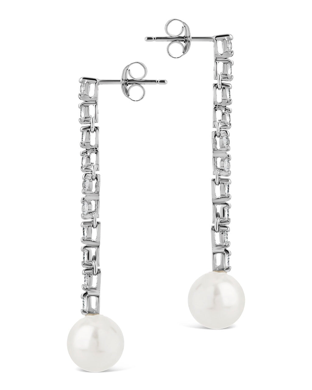 Blake Pearl Drop Stud Earrings - Sterling Forever