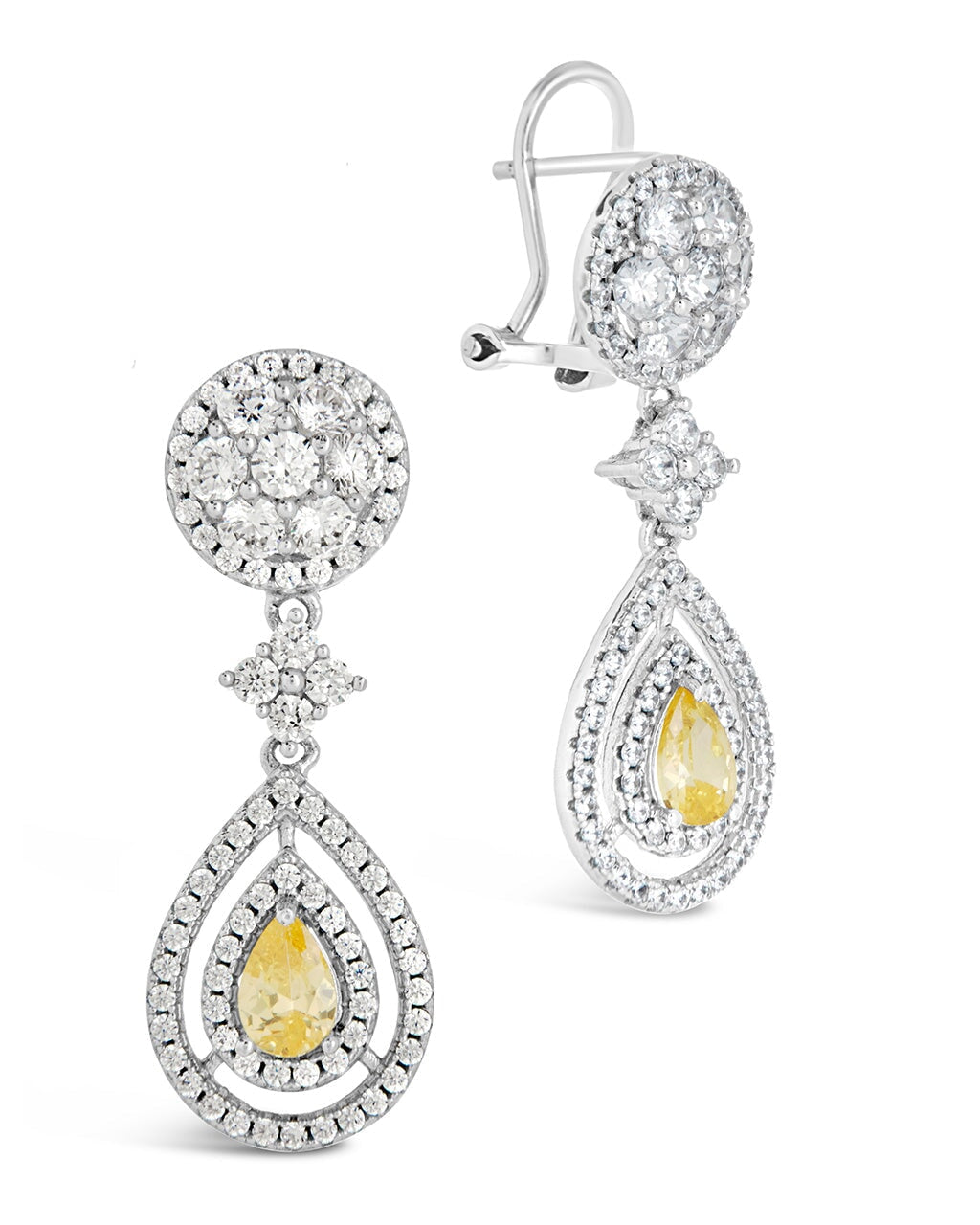 Jennifer Drop Studs Earring Sterling Forever Silver 