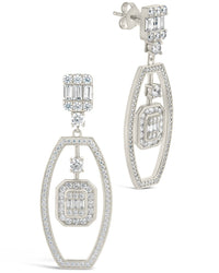 Kendall Drop Studs Earring Sterling Forever Silver 