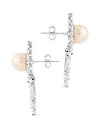 Rhianna CZ & Pearl Statement Stud Earrings - Sterling Forever