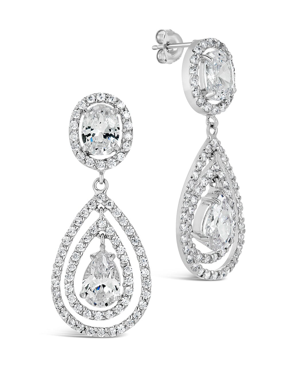 Cheyenne Drop Studs Earring Sterling Forever Silver 