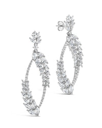 Gail Statement CZ Drop Earrings - Sterling Forever
