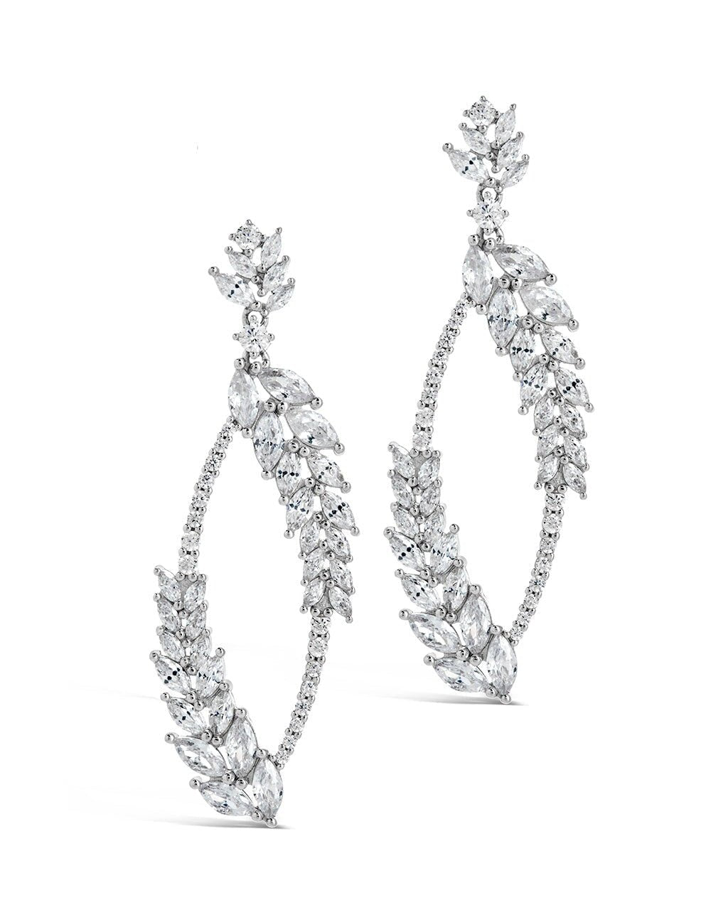 Gail Statement CZ Drop Earrings - Sterling Forever