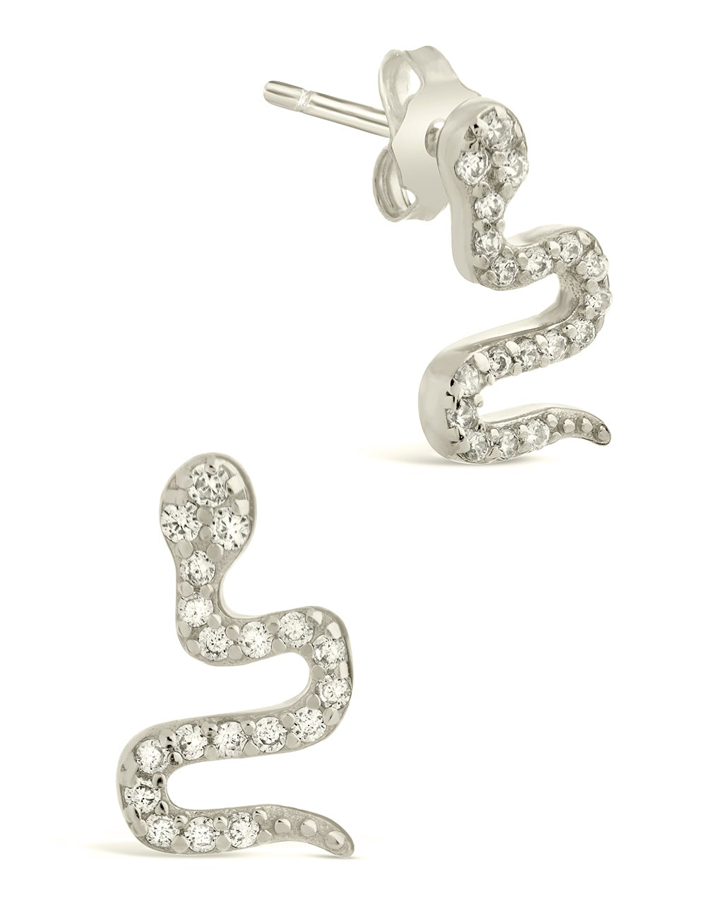 Sterling Silver Eden Snake Studs Earring Sterling Forever Silver 