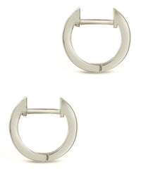 Sterling Silver CZ Baguette Micro Hoops Earring Sterling Forever 