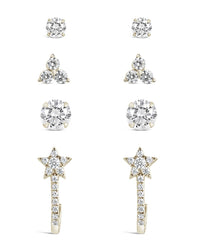 Sterling Silver 4pc Everyday CZ Earring Set Earring Sterling Forever 