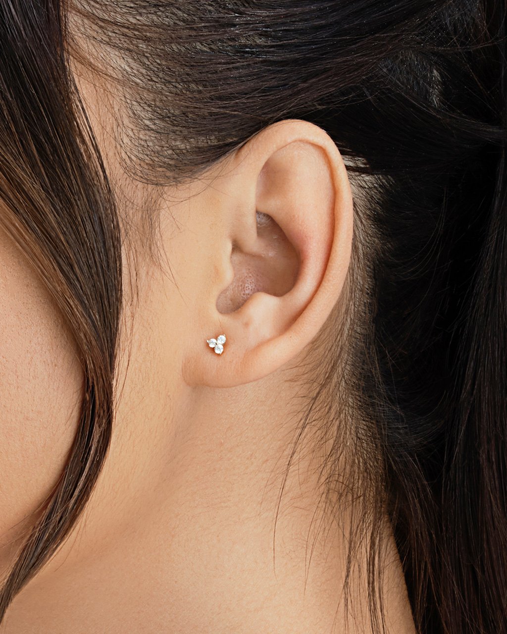 Sterling Silver CZ Pyramid Studs Earring Sterling Forever 