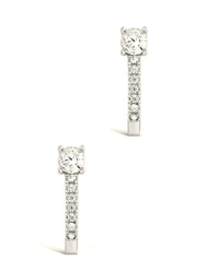 Sterling Silver CZ Suspender Studs Earring Sterling Forever 