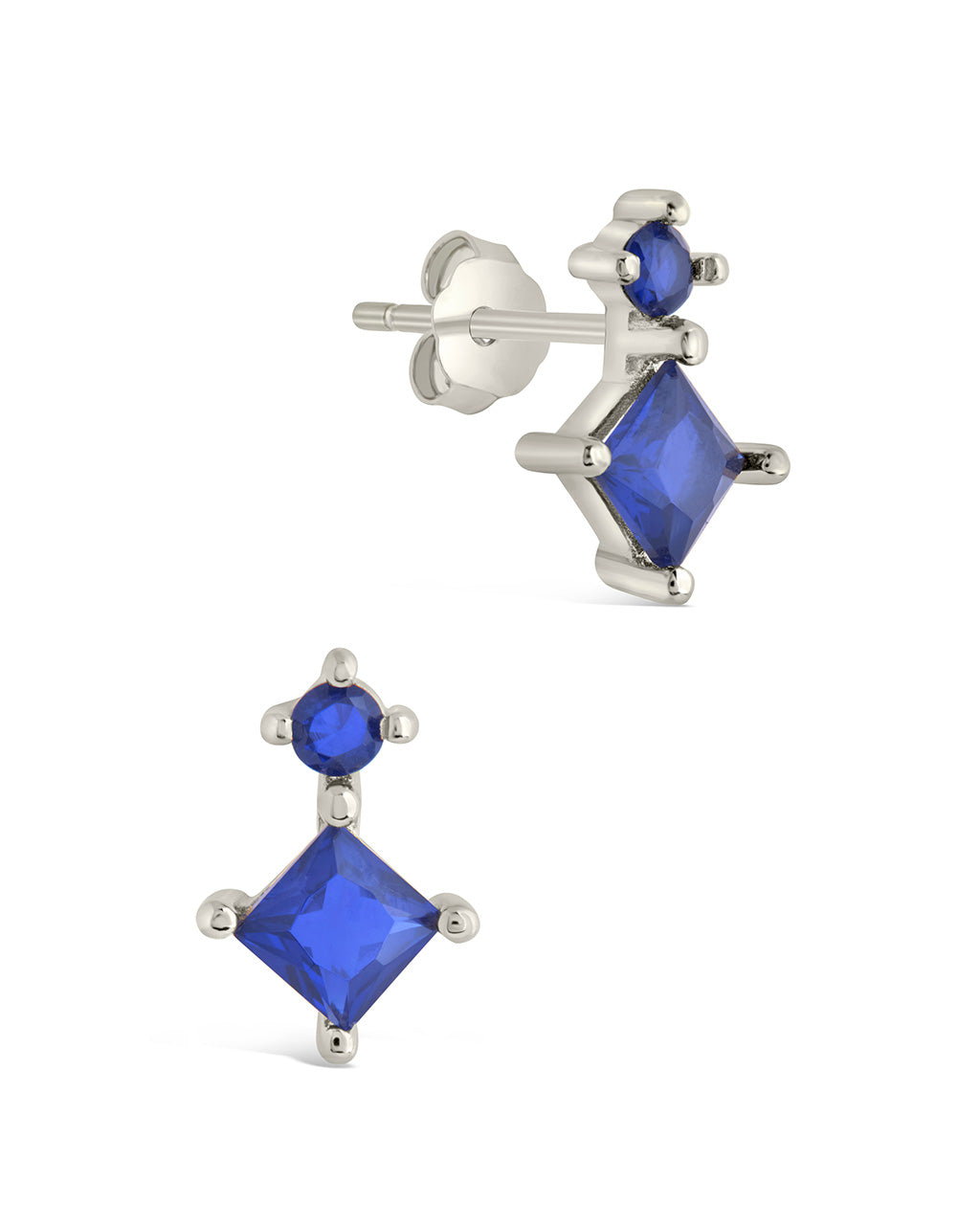 Stella CZ Drop Studs Earring Sterling Forever Silver 