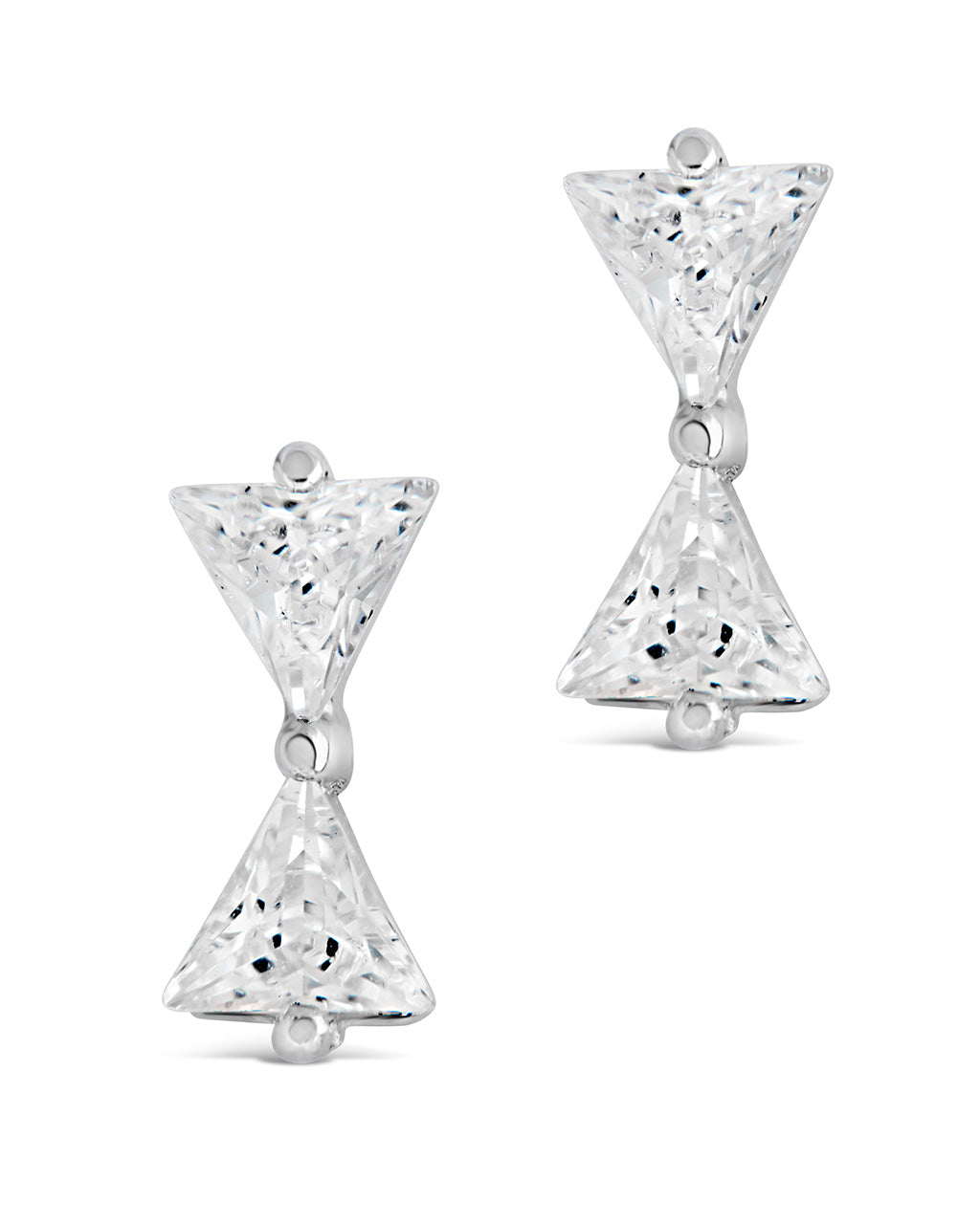 Sterling Silver CZ Bowtie Studs Earring Sterling Forever 