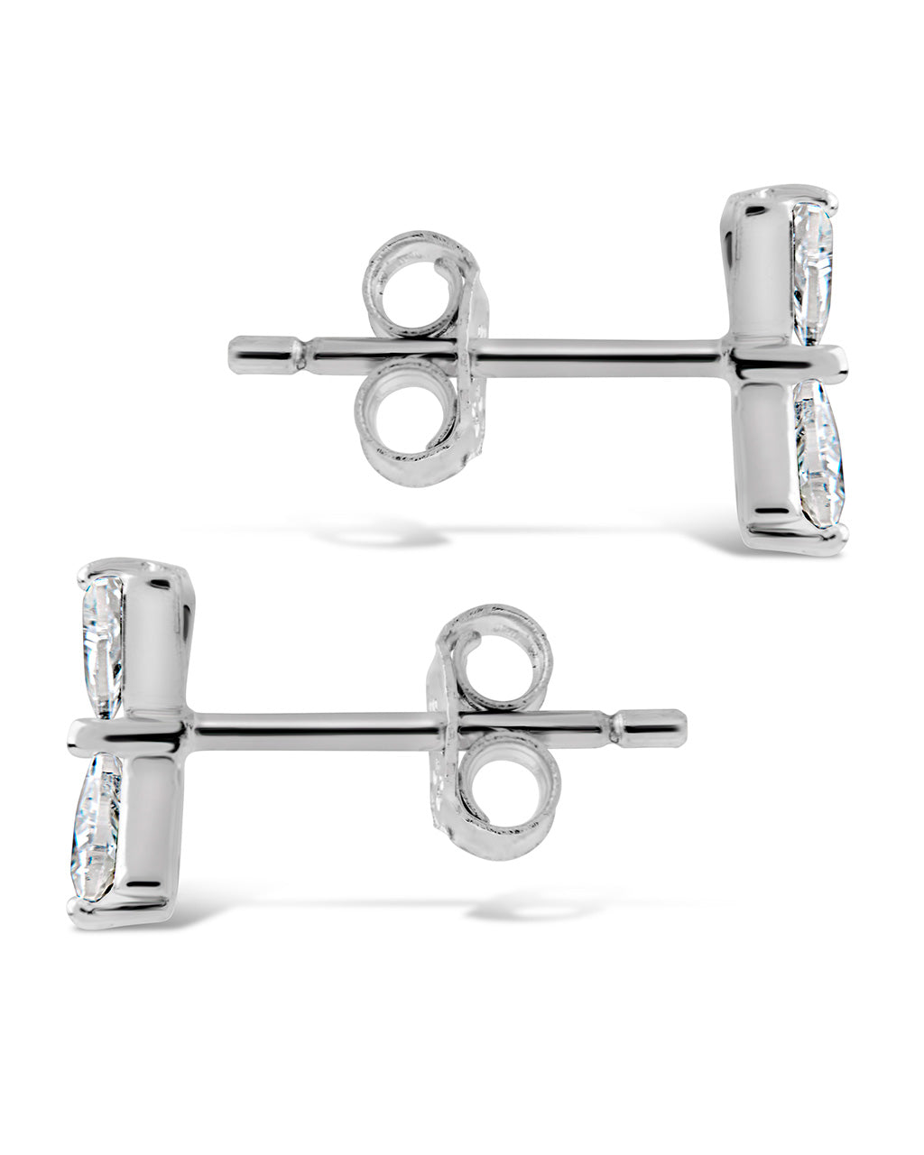 Sterling Silver CZ Bowtie Studs Earring Sterling Forever 
