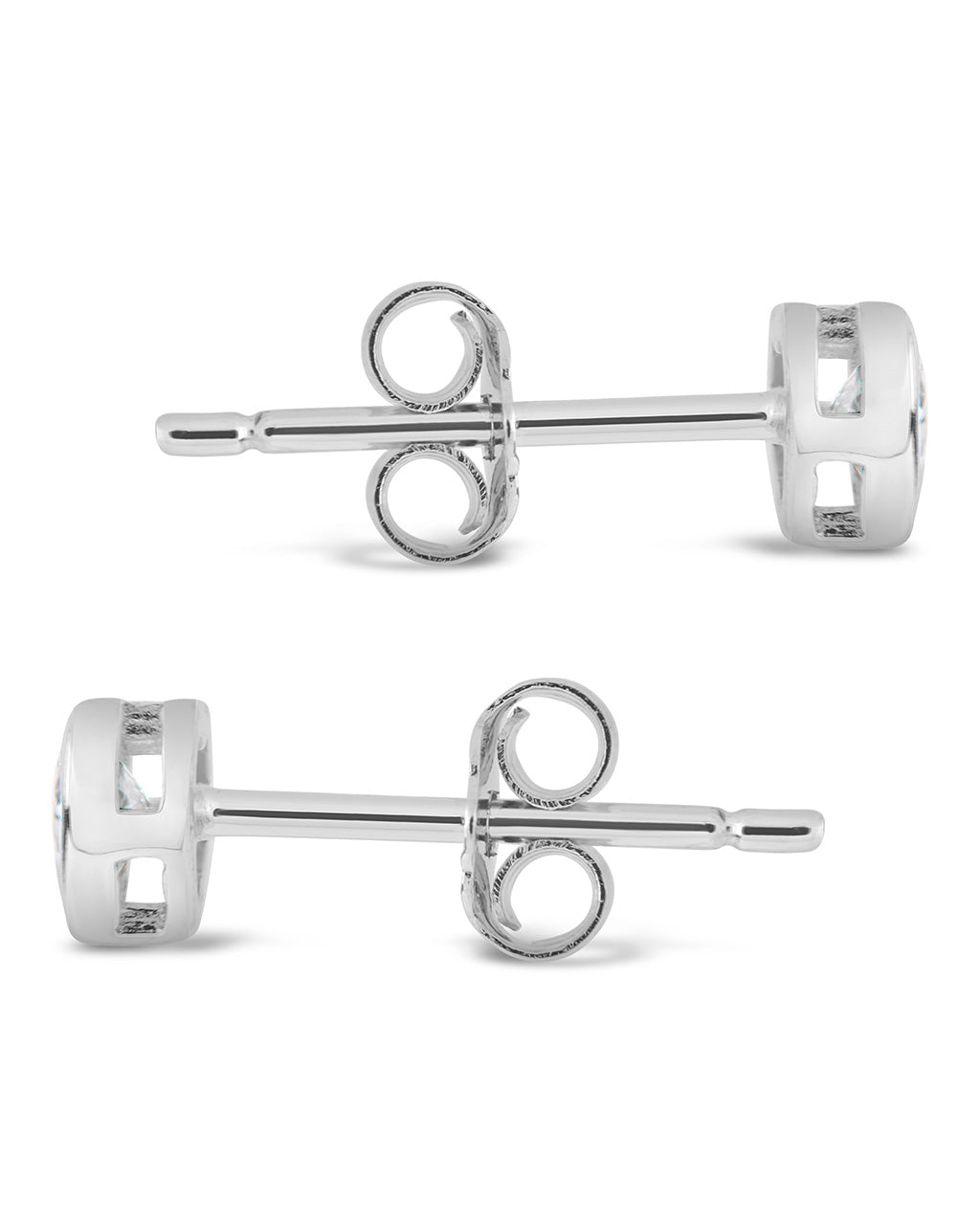 Sterling Silver 2mm Heart CZ Studs Earring Sterling Forever 
