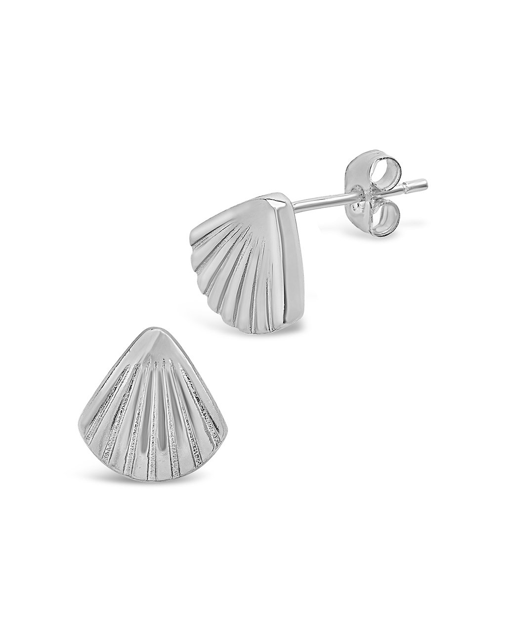 Scallop Shell Studs - Sterling Forever