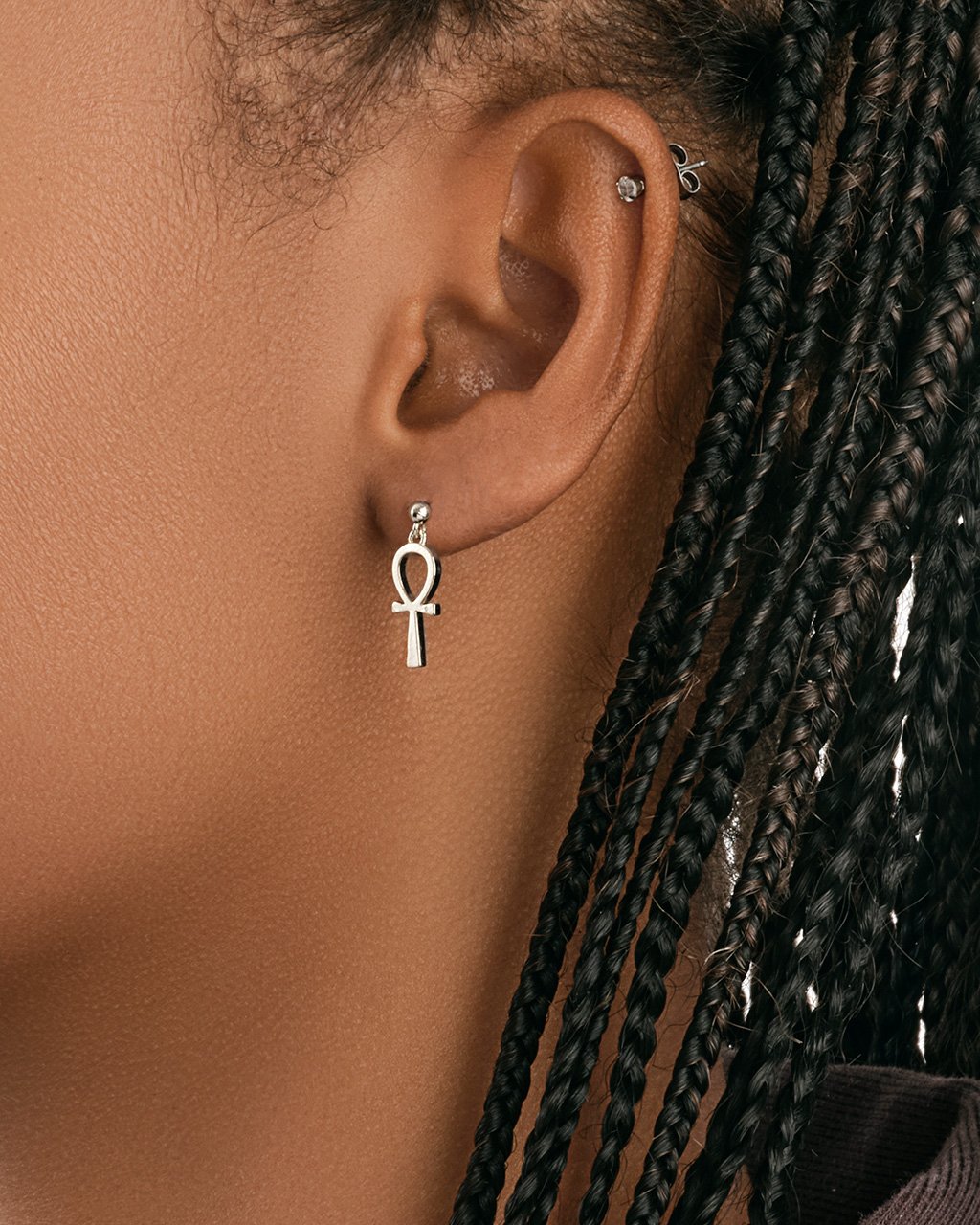 Ankh Stud Drop Earrings Earring Sterling Forever 