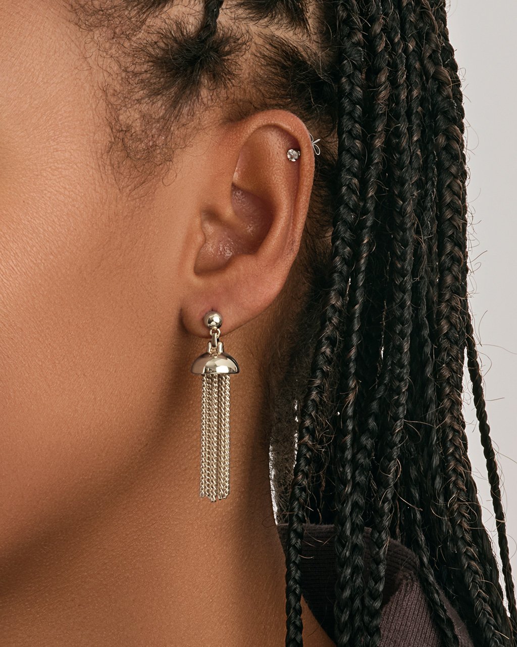 Chain Tassel Dangle Studs Earring Sterling Forever 