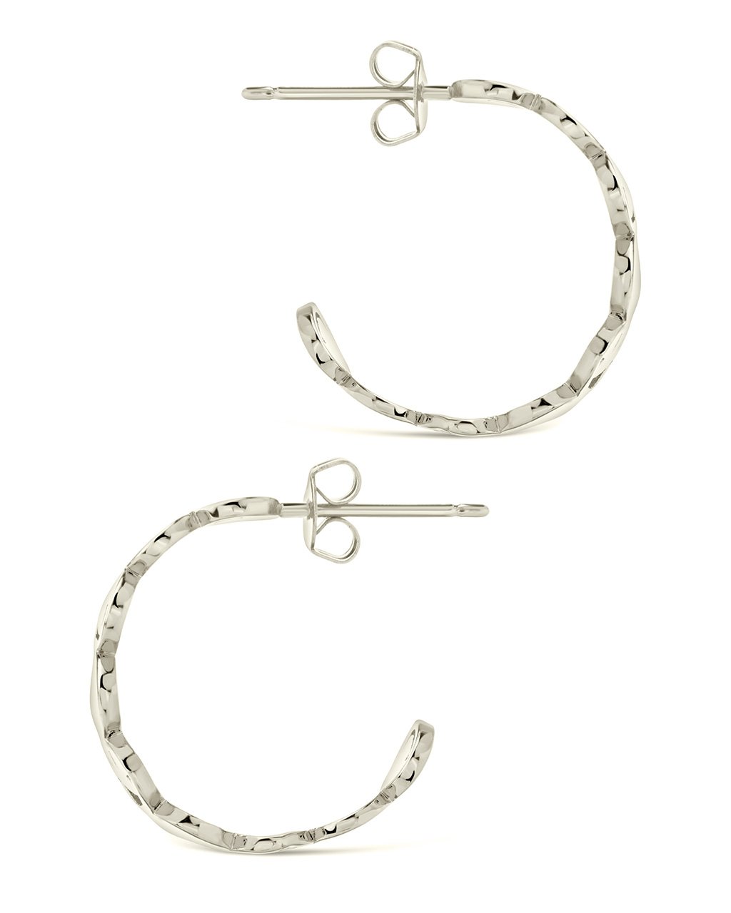 Smile Hoops Earring Sterling Forever 